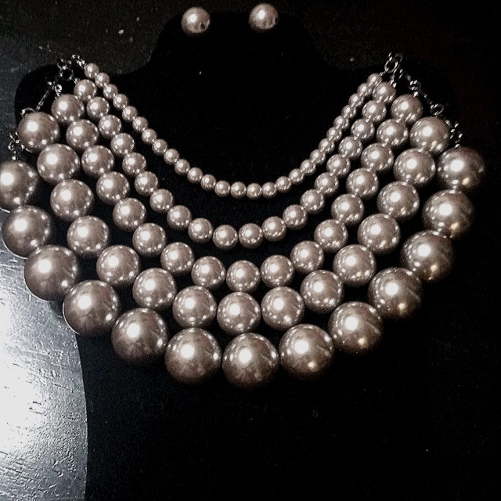 GREY PEARL NECKLACE, NWOT